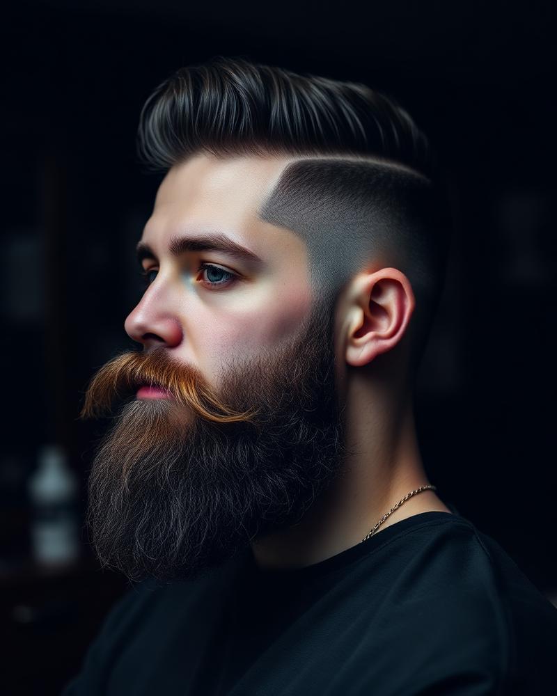 Combo cabelo e barba alinhados